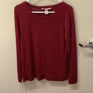 Victoria Secret Long Sleeve Sweater Burgundy Size Small Viscose Blend Handwash